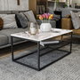 Hanah Home Mesa de café Asude - Blanco y Negro